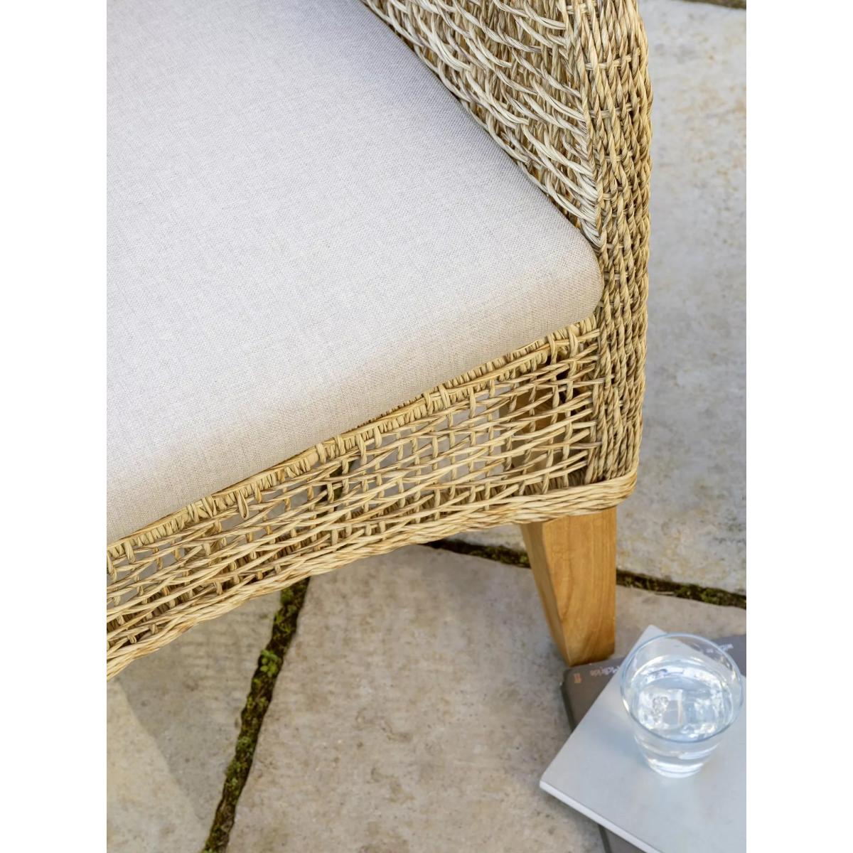 KETTLER Durban 8-Seater Teak Wood Garden Dining Table & Woven Rattan Chairs Set, Grey – image 6
