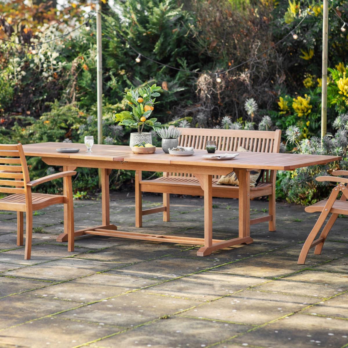 Pires 300cm Outdoor Extending Dining Table - Natural – image 2
