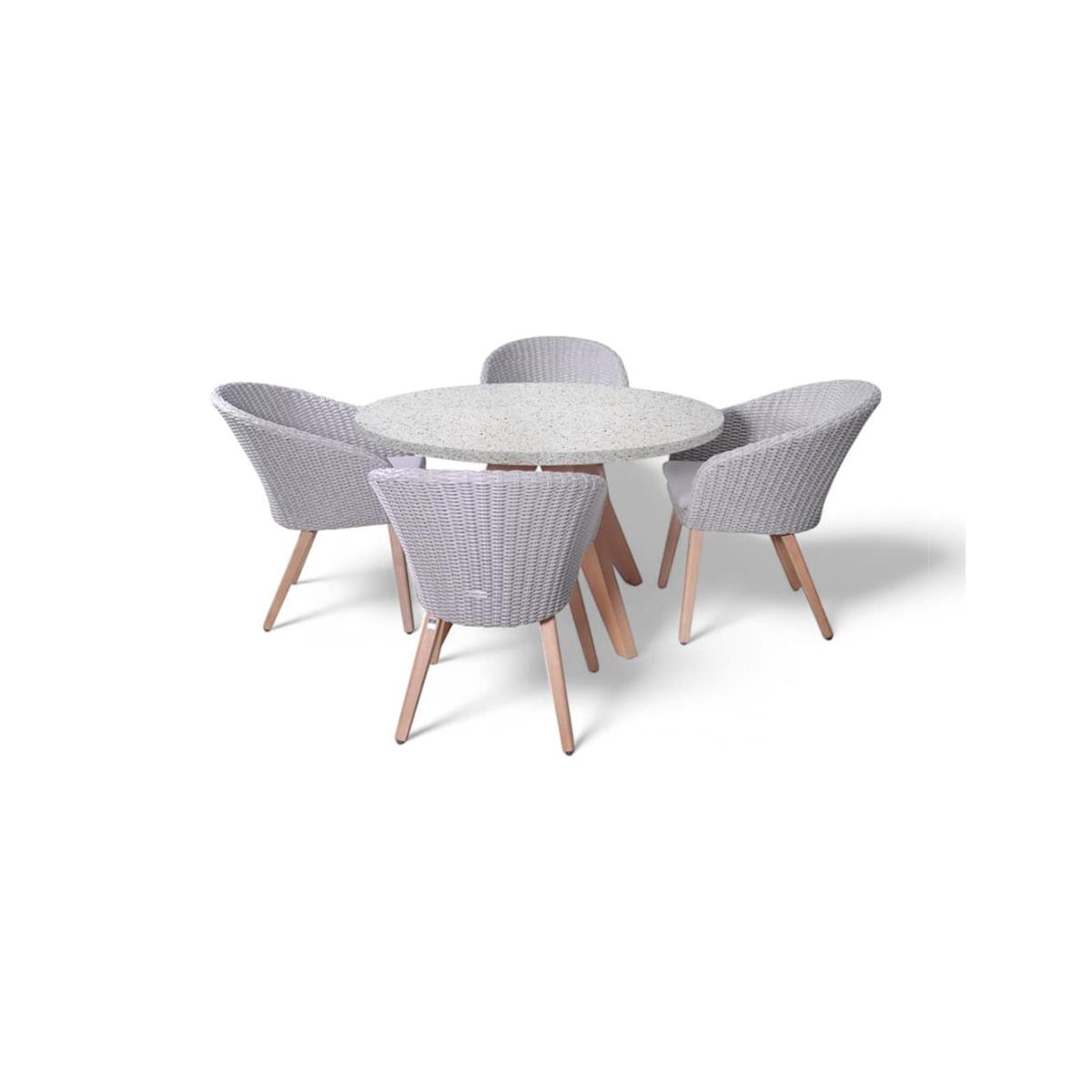 Royalcraft Astral 4 Seater Dining Set - Grey Mix, Grey Mix – image 2
