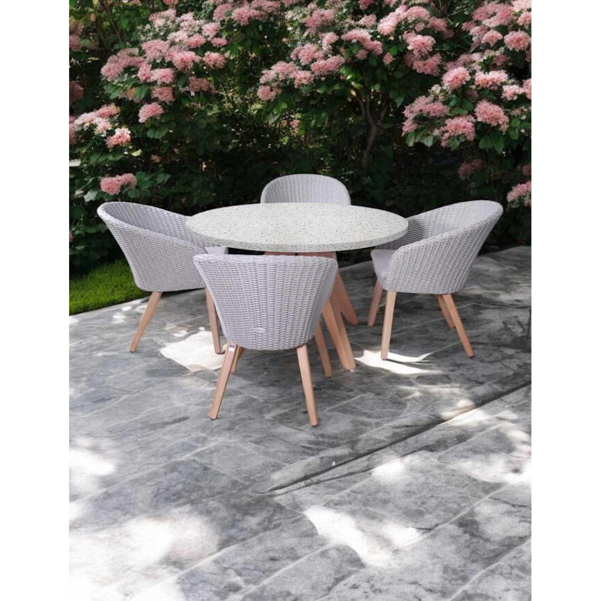 Royalcraft Astral 4 Seater Dining Set - Grey Mix, Grey Mix – image 3