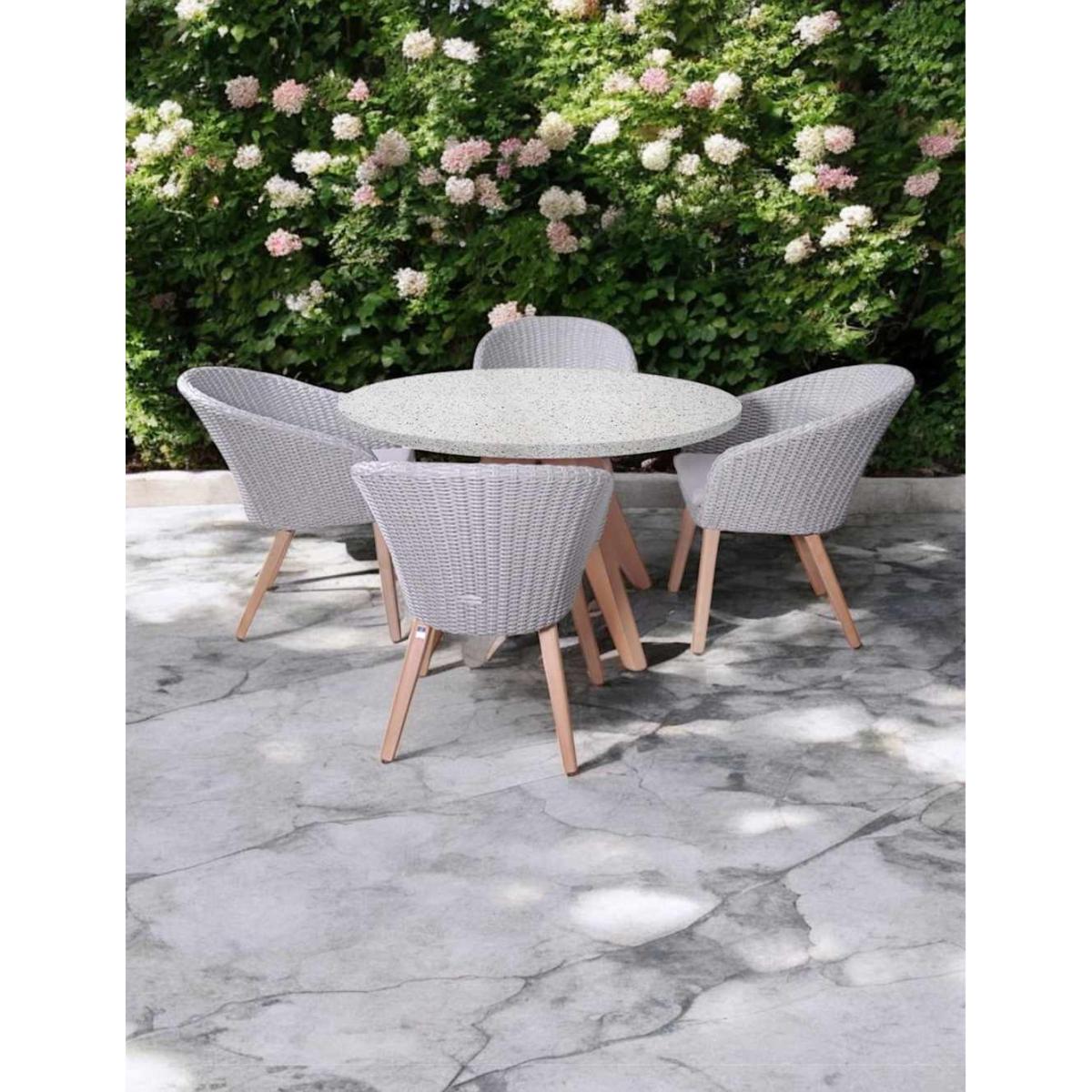 Royalcraft Astral 4 Seater Dining Set - Grey Mix, Grey Mix – image 4