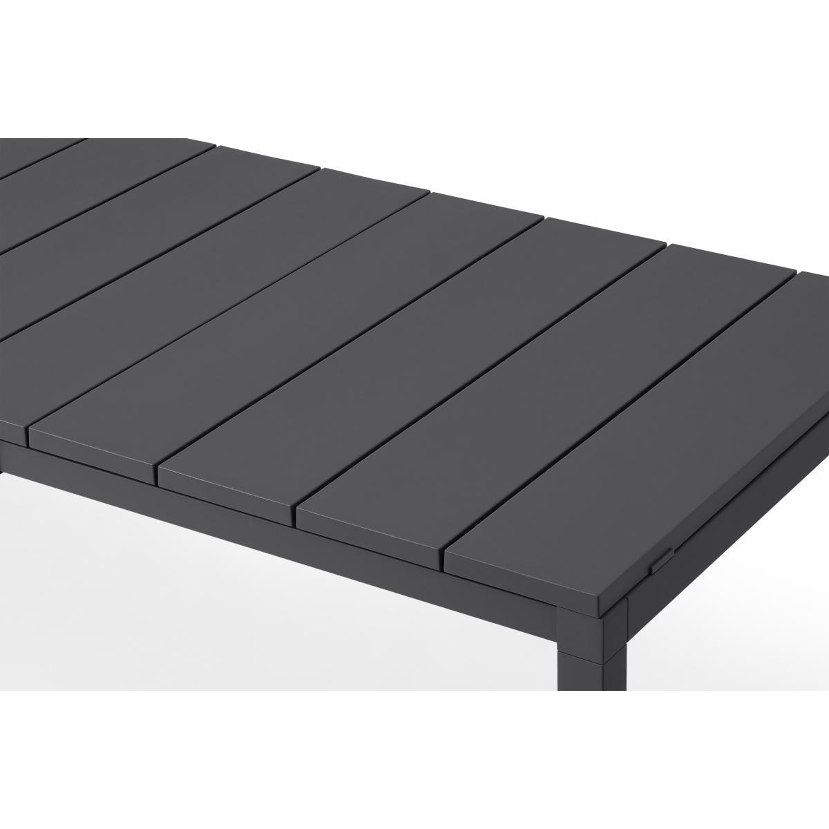 Nardi 6 Seat Extending Dining Set, Dark Grey Fibreglass, Resin & Aluminium – image 8