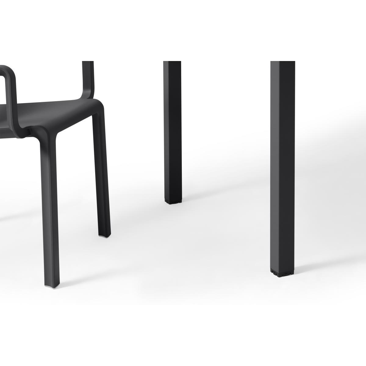 Nardi 6 Seat Extending Dining Set, Dark Grey Fibreglass, Resin & Aluminium – image 9