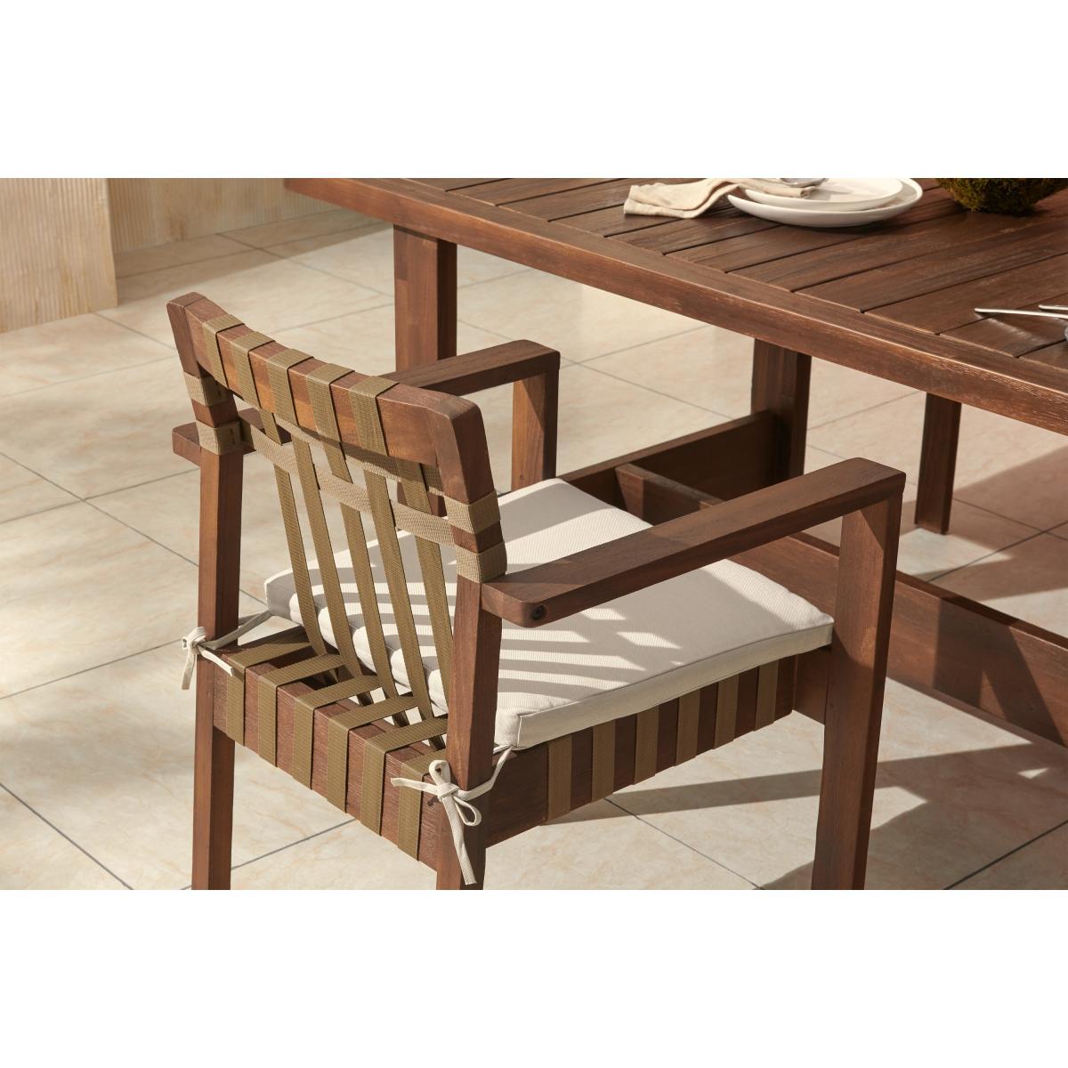 Zambra Garden Dining Set, Dark Acacia Wood & Olive – image 4