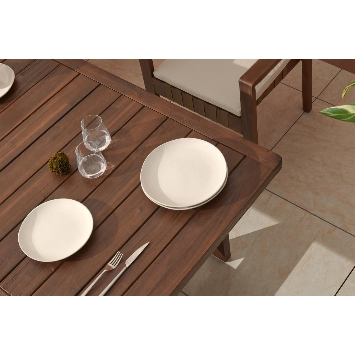 Zambra Garden Dining Set, Dark Acacia Wood & Olive – image 5