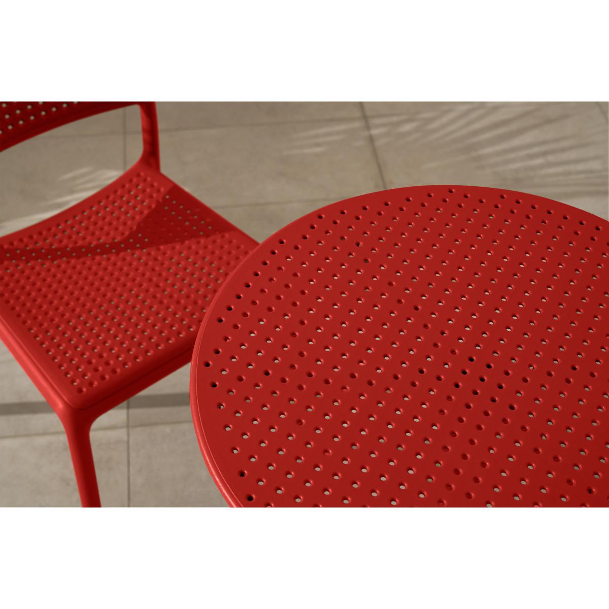 Nardi 2 Seat Bistro Set, Red Fibreglass & Resin – image 4