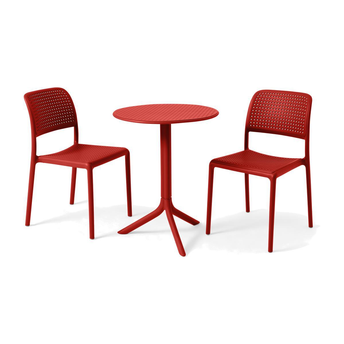 Nardi 2 Seat Bistro Set, Red Fibreglass & Resin – image 1