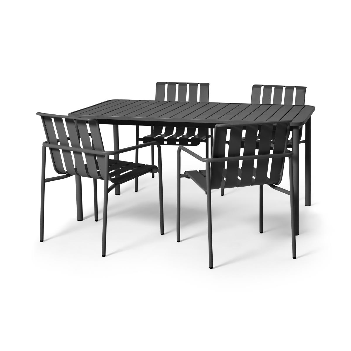 Soriano 4 Seater Garden Dining Set, Grey – image 2