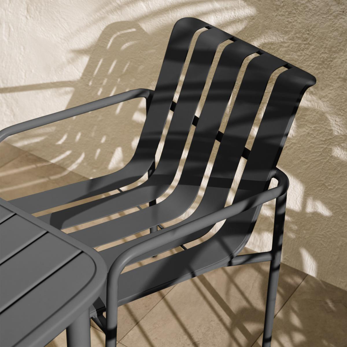 Soriano 4 Seater Garden Dining Set, Grey – image 11