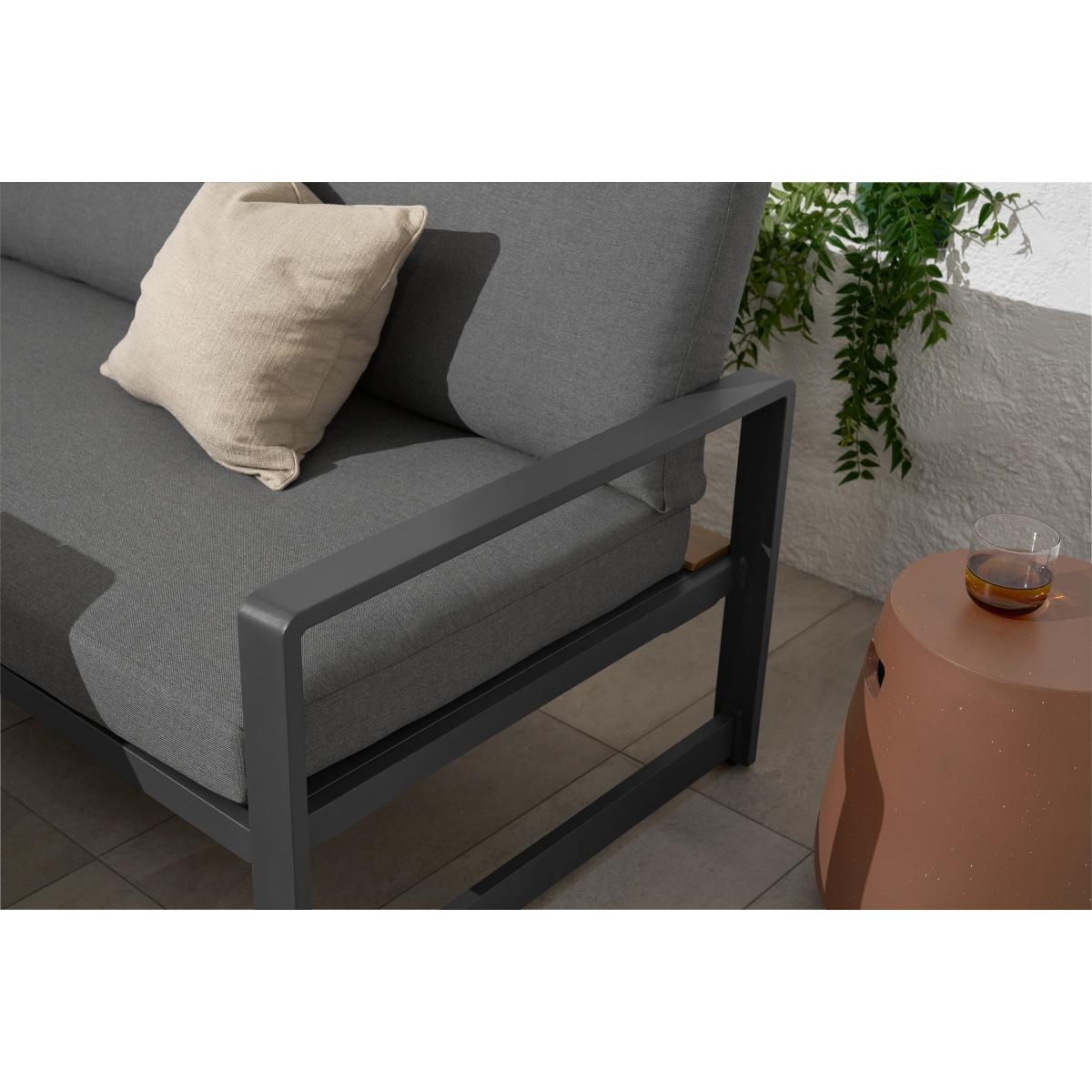 Topa Garden Corner Dining Set, Acacia Wood & Grey – image 3