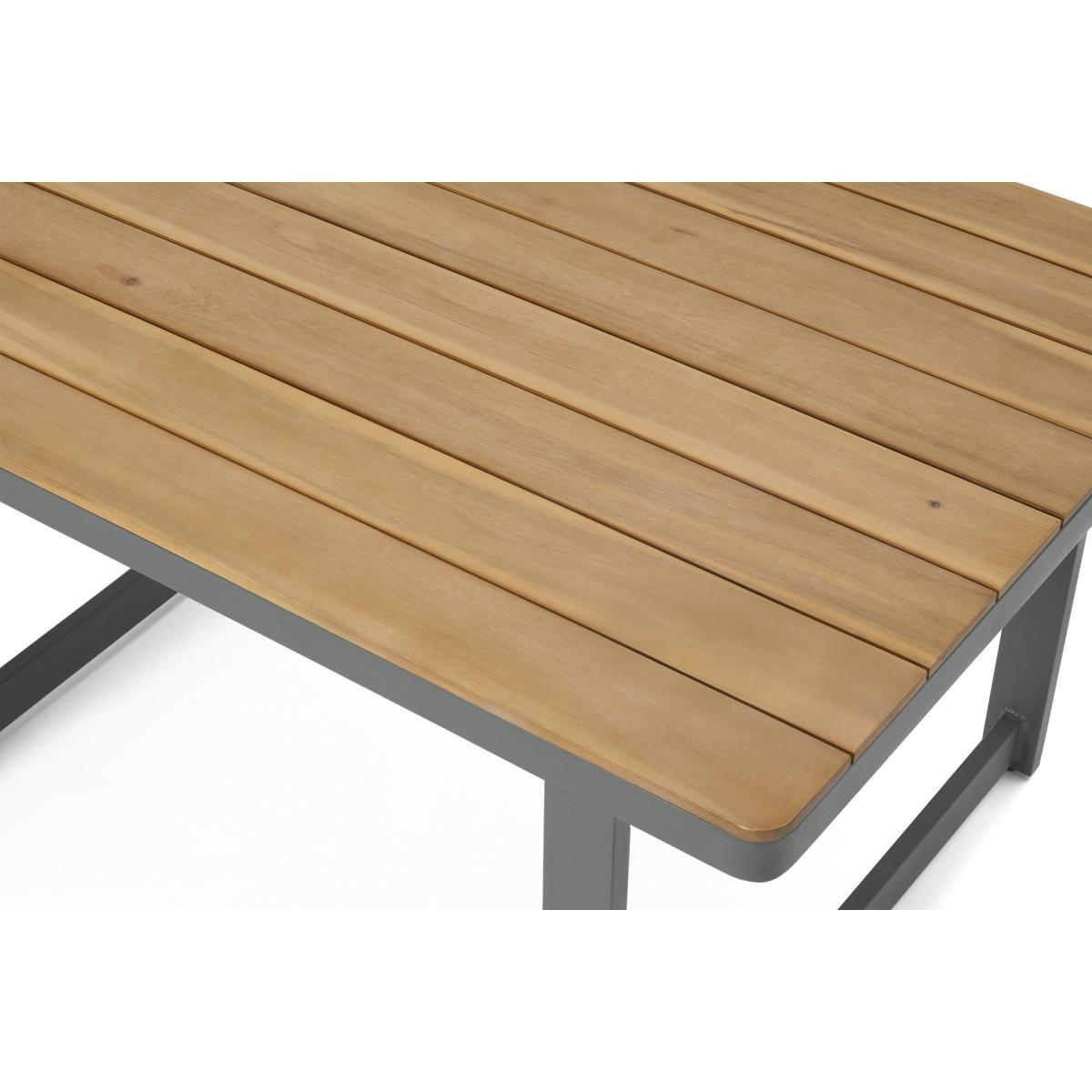 Topa Garden Corner Dining Set, Acacia Wood & Grey – image 5