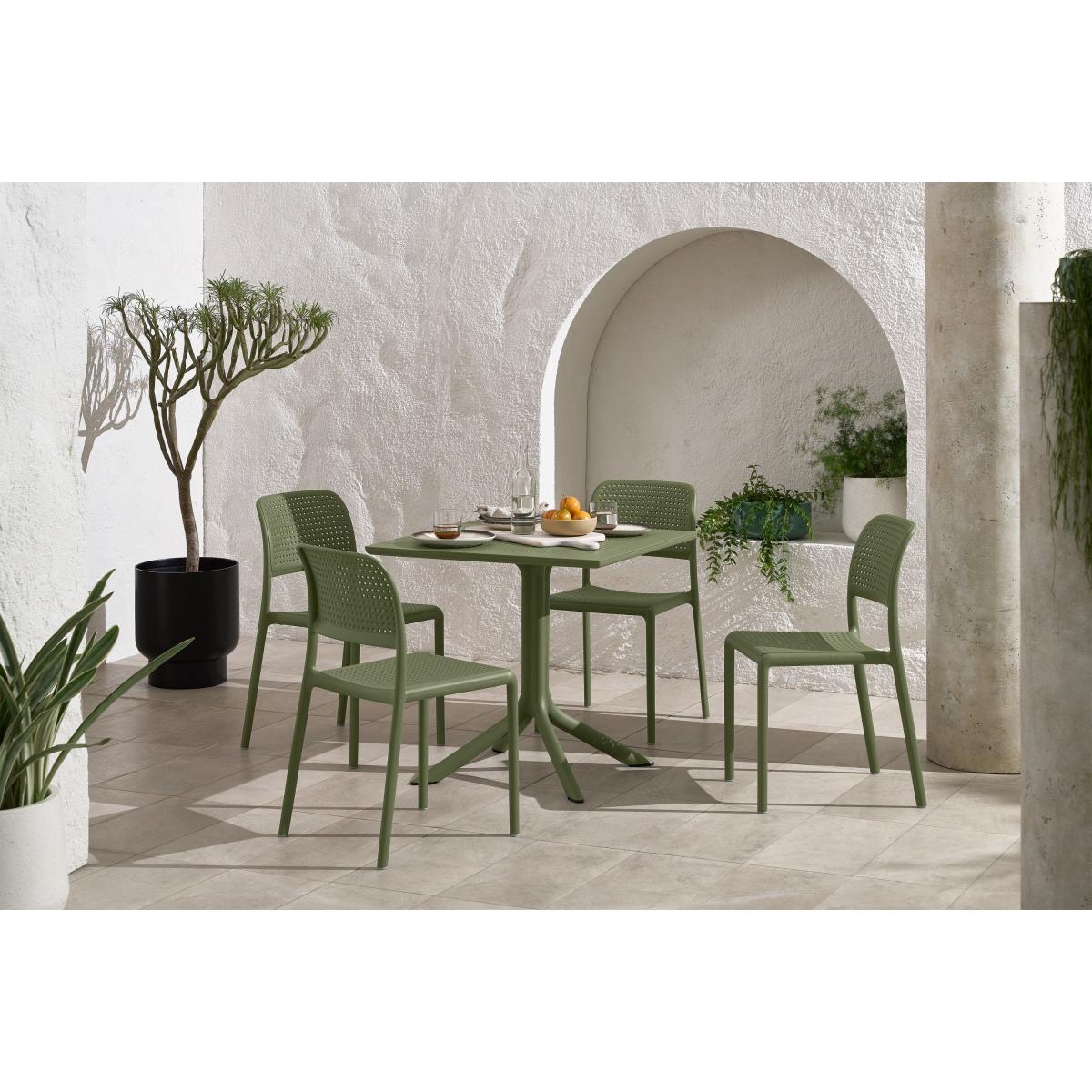 Nardi 4 Seat Dining Set, Olive Fibreglass & Resin – image 3
