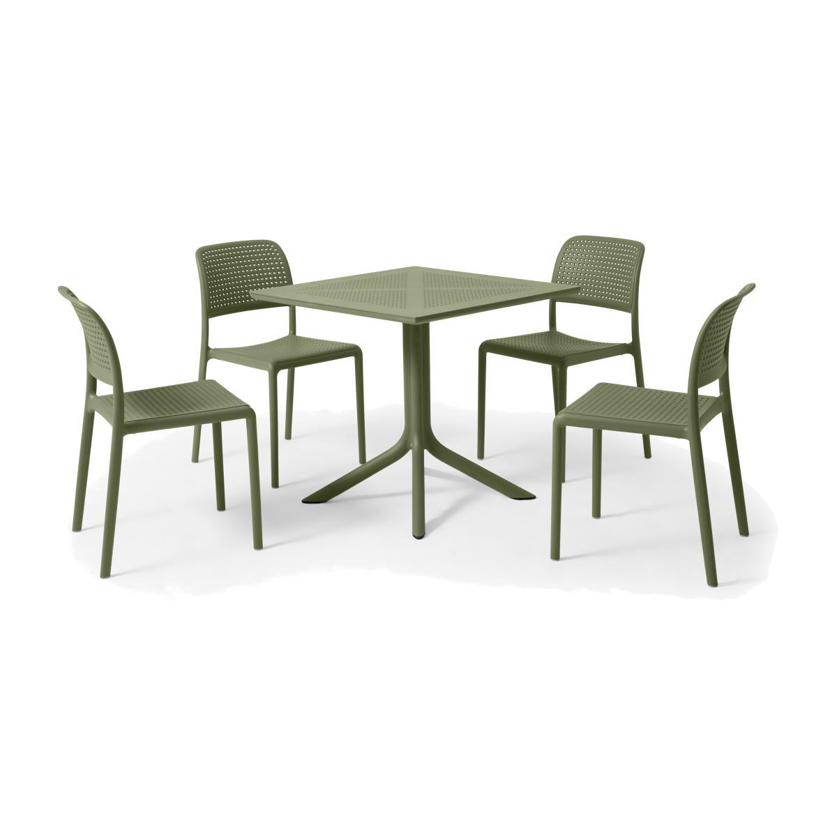 Nardi 4 Seat Dining Set, Olive Fibreglass & Resin – image 1