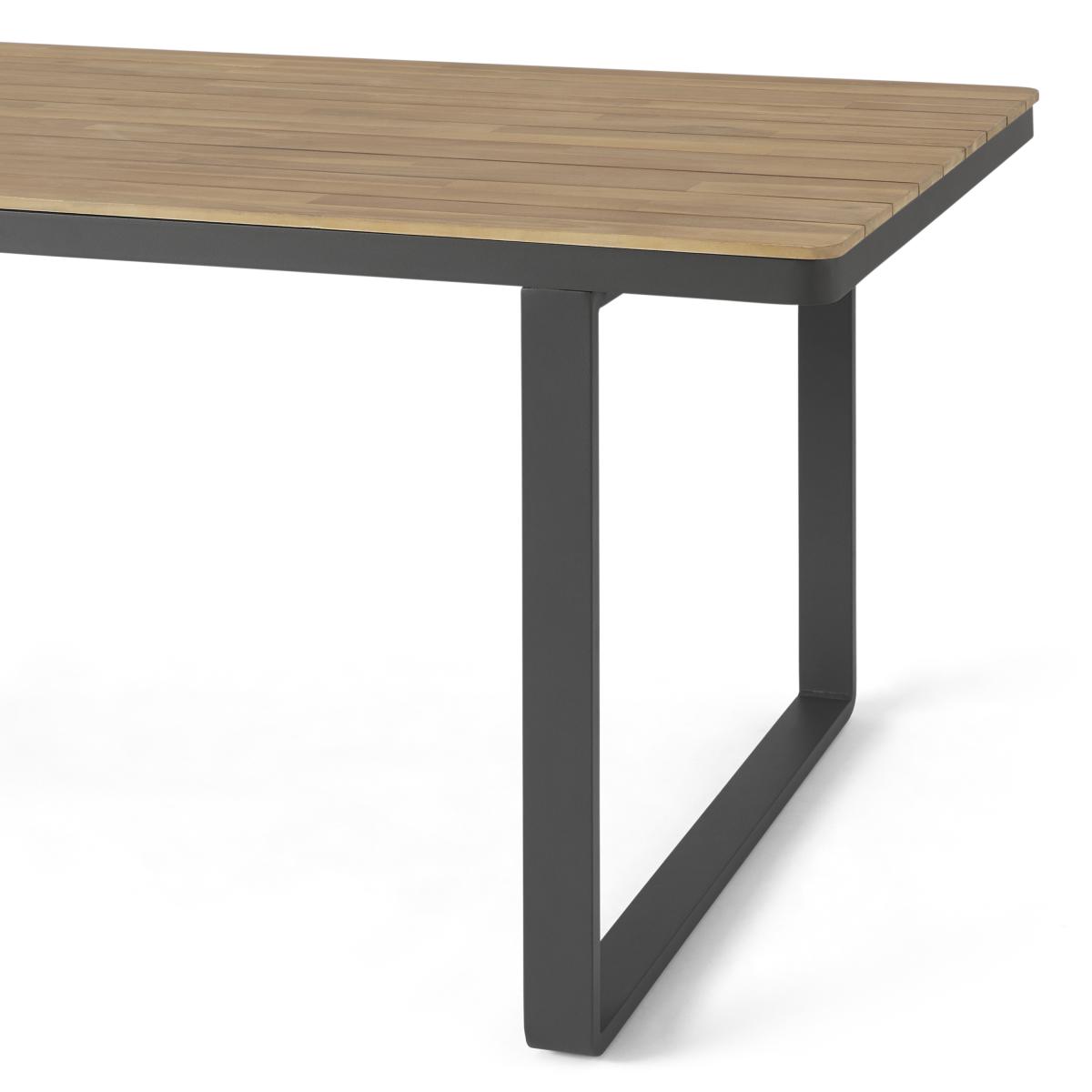 Topa Garden 4 seat Dining Set, Acacia Wood and Grey – image 14