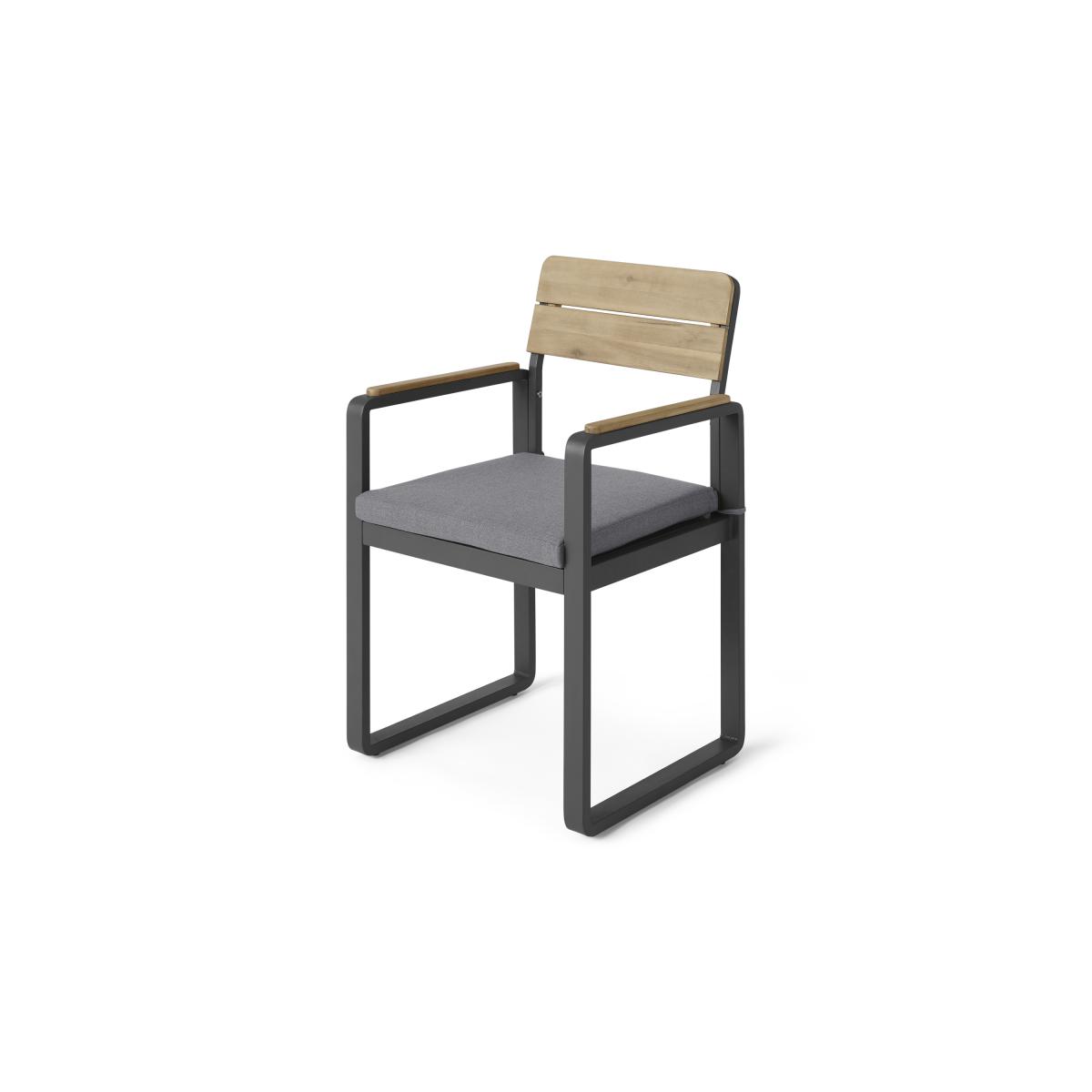 Topa Garden 4 seat Dining Set, Acacia Wood and Grey – image 9