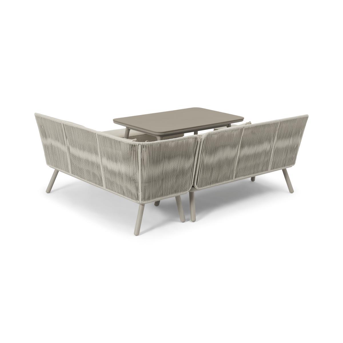 Alif Garden Corner Dining Set, Natural White & Eucalyptus – image 5