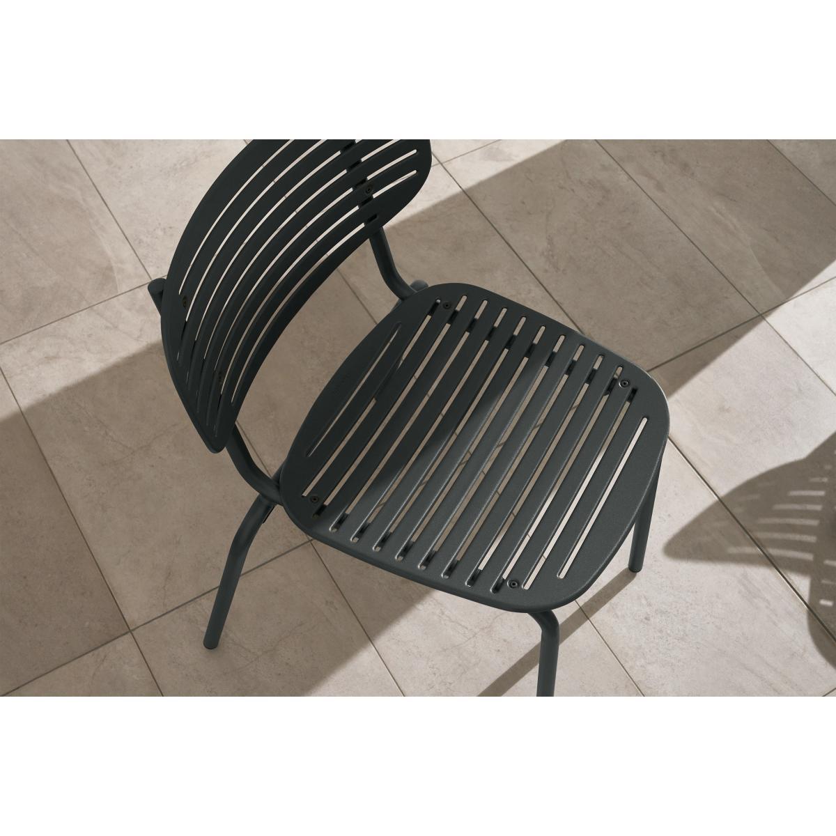 Emu 4 Seat Garden Dining Set, Dark Grey Powder-Coated Steel – image 5