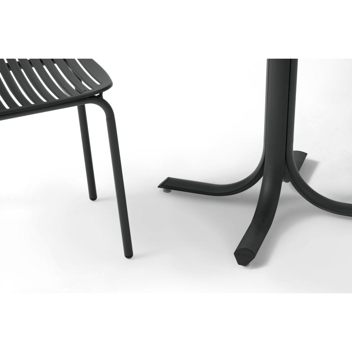 Emu 4 Seat Garden Dining Set, Dark Grey Powder-Coated Steel – image 7