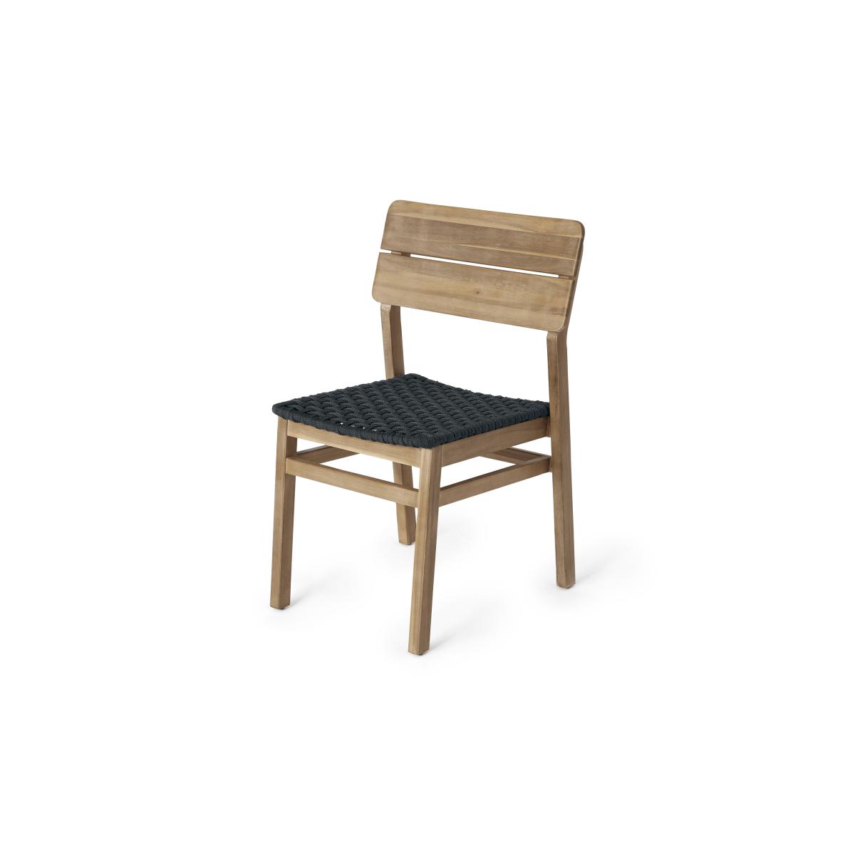 Jala Garden Dining Set, Acacia Wood and Black – image 9
