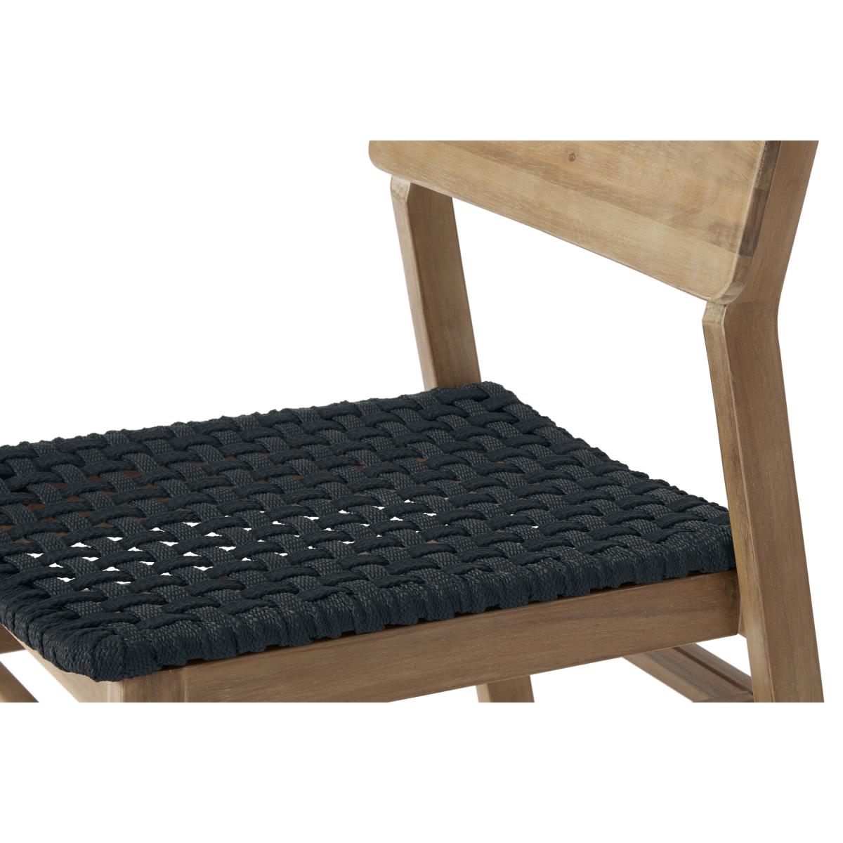 Jala Garden Dining Set, Acacia Wood and Black – image 10