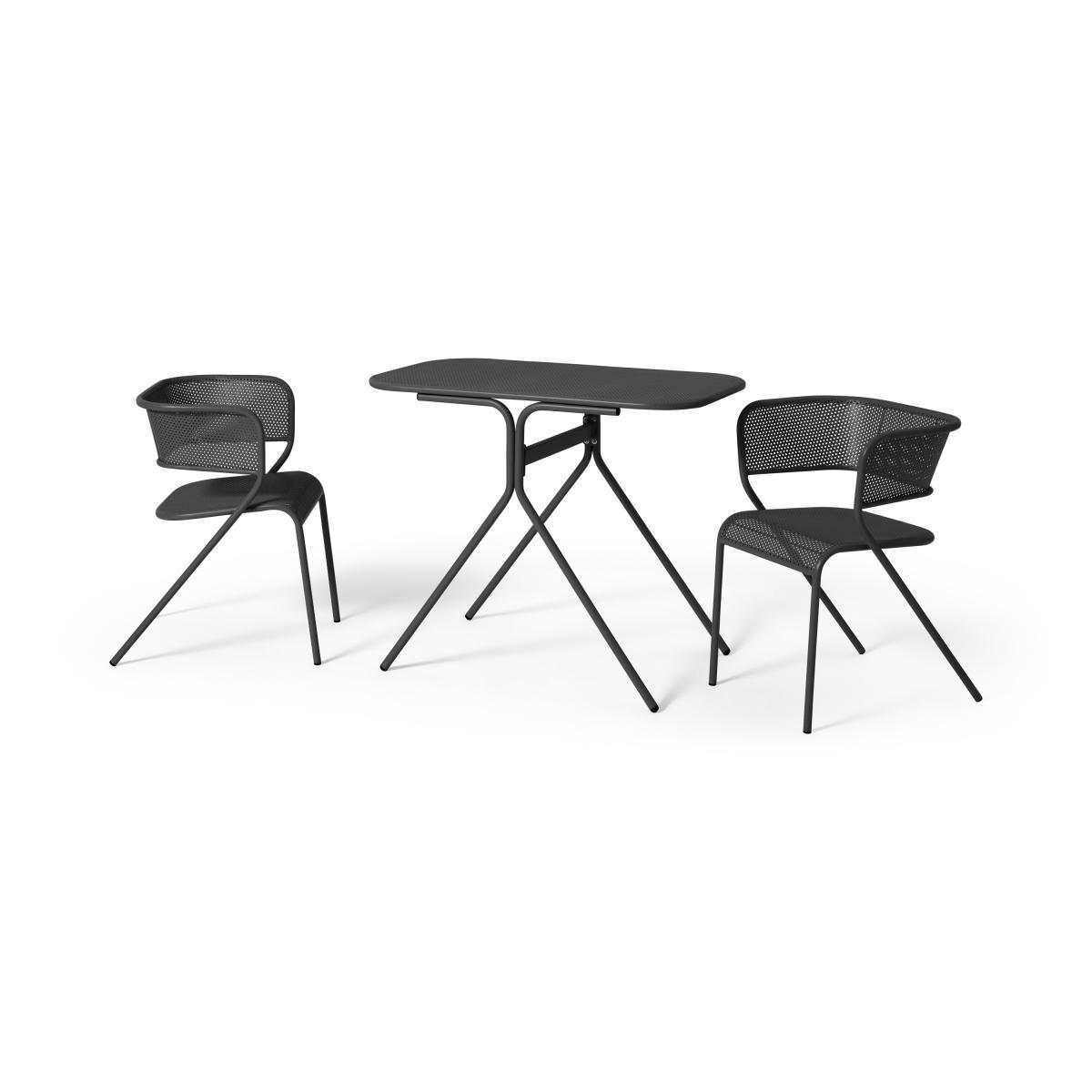 Soriano Compact Garden Bistro Set, Grey – image 2
