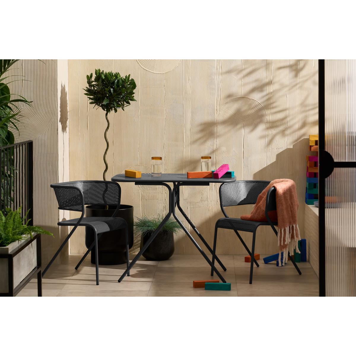 Soriano Compact Garden Bistro Set, Grey – image 3