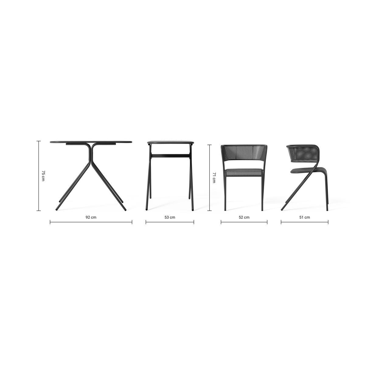 Soriano Compact Garden Bistro Set, Grey – image 9