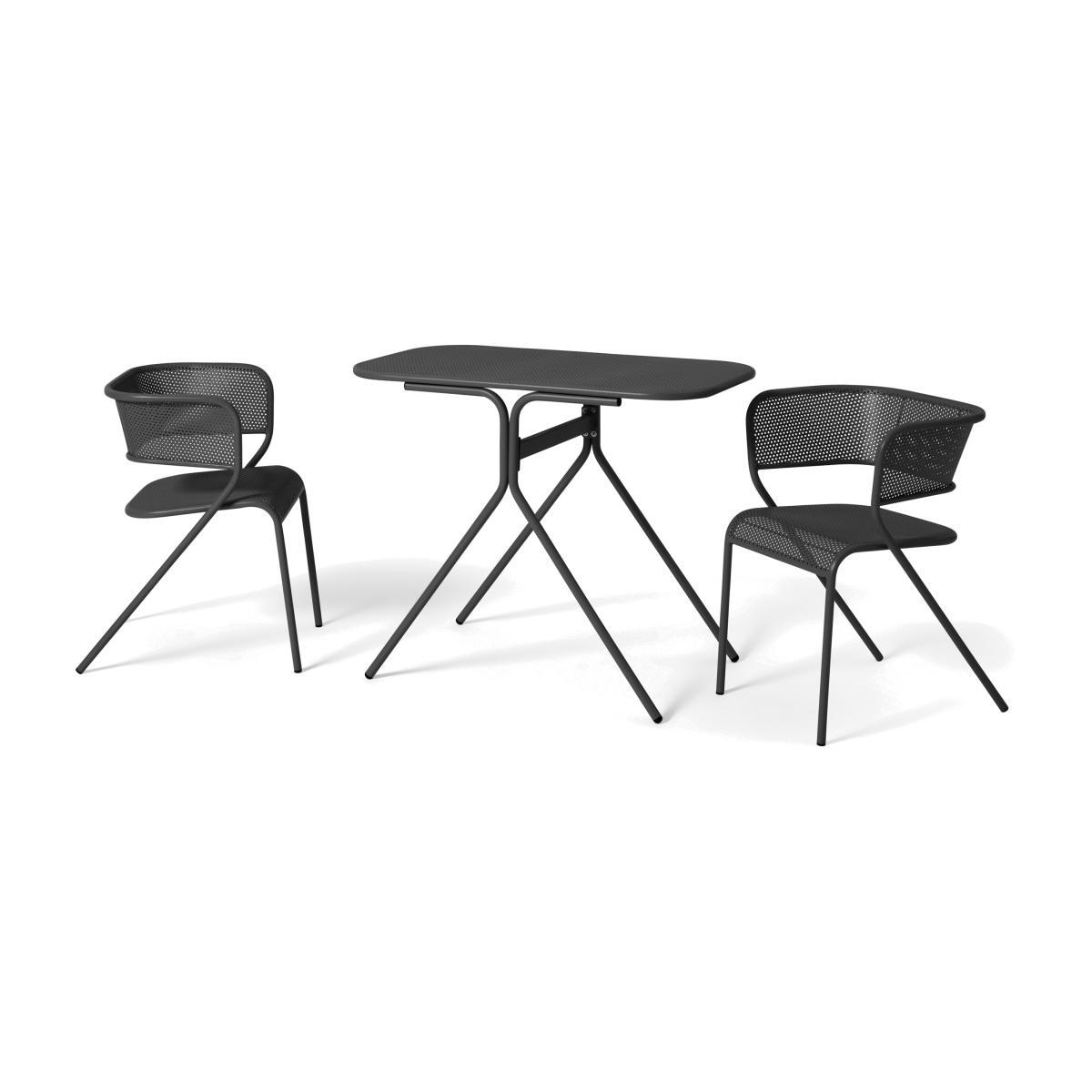 Soriano Compact Garden Bistro Set, Grey – image 1