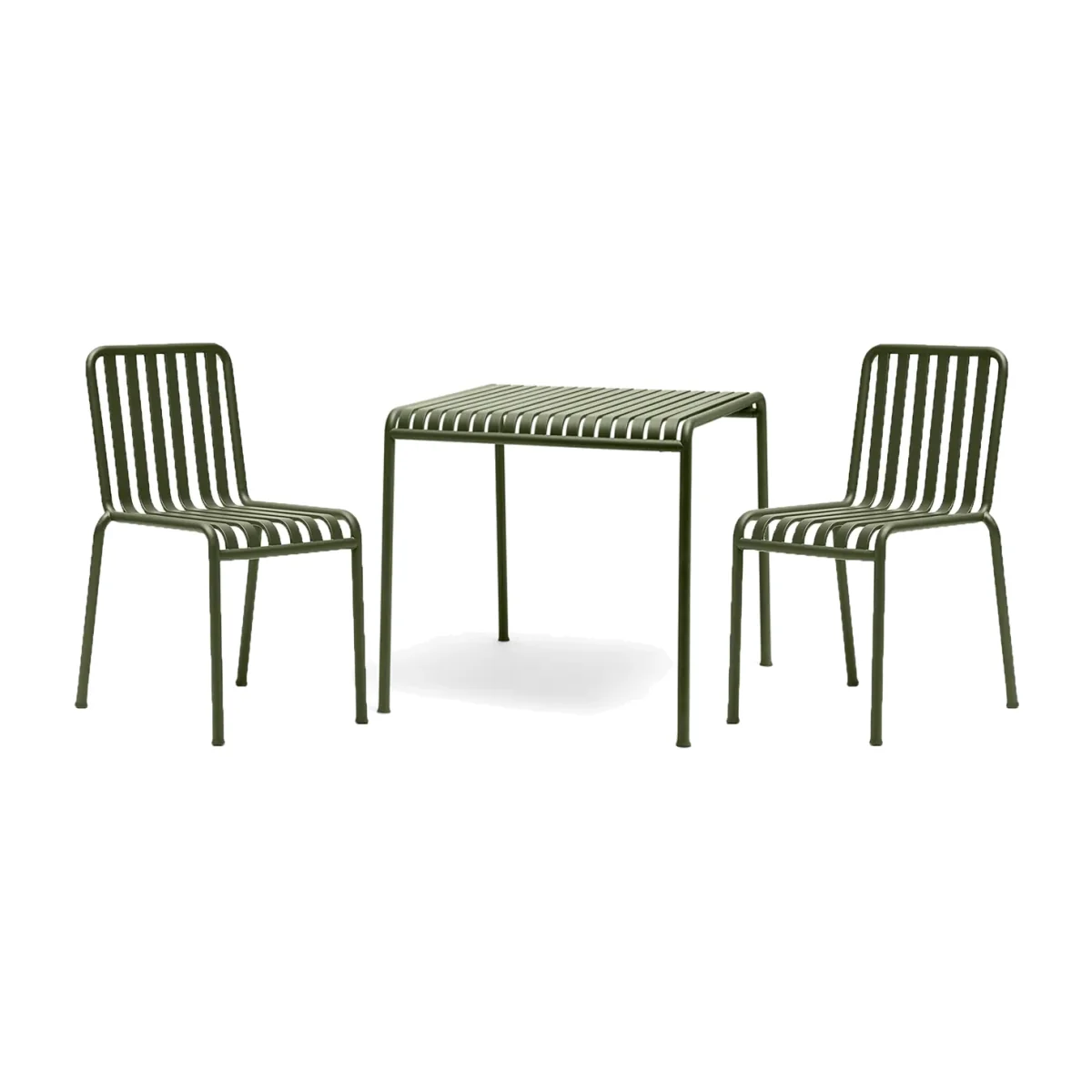 HAY Palissade dining set 2 chairs 825x90 cm - Olive – image 1