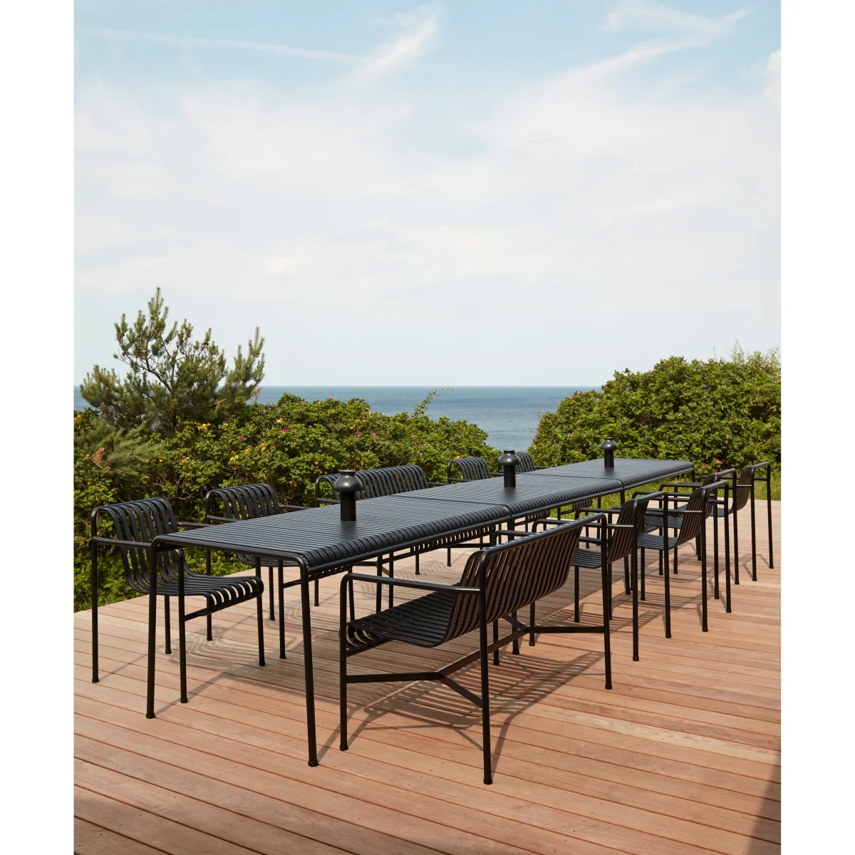 HAY Palissade dining set 2 chairs + bench 170x90 cm - Anthracite – image 3