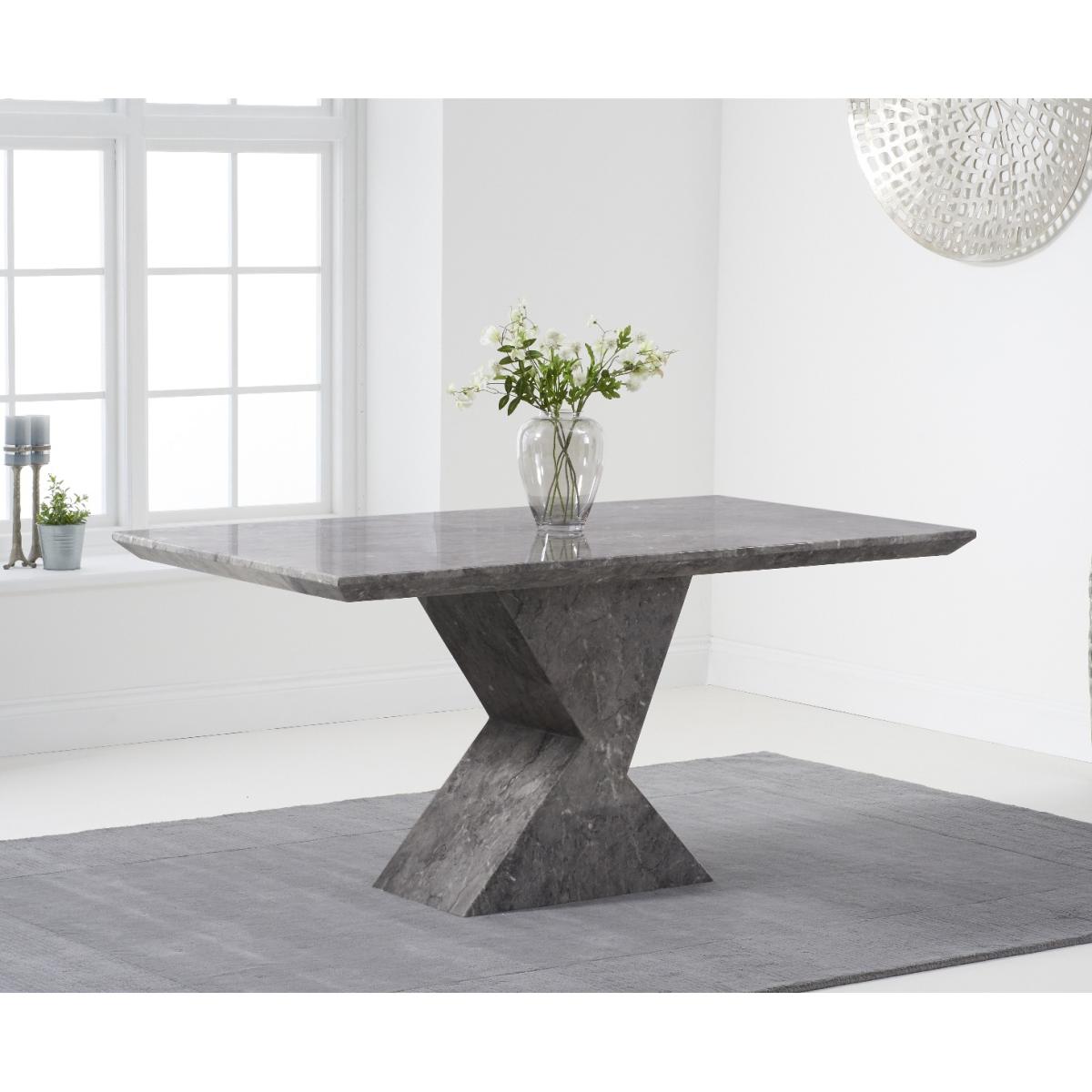 Aaron 160cm Grey Marble Dining Table With Malaga Dining Chairs – image 3