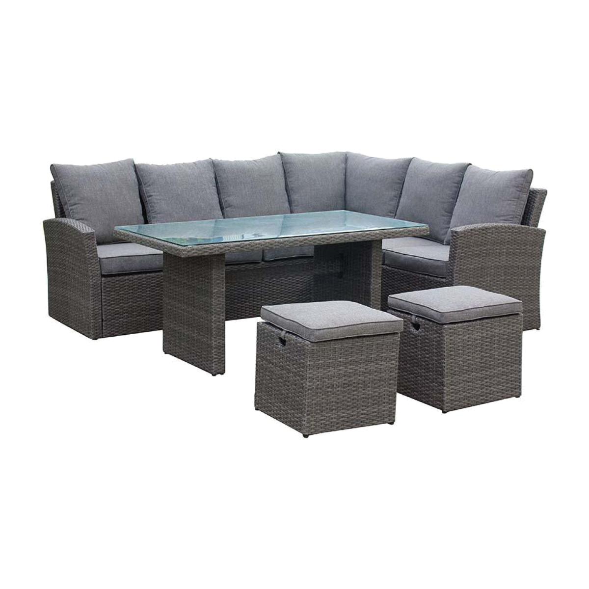 Olivia's 4 Seater Corner Deluxe Outdoor Dining Set – image 1