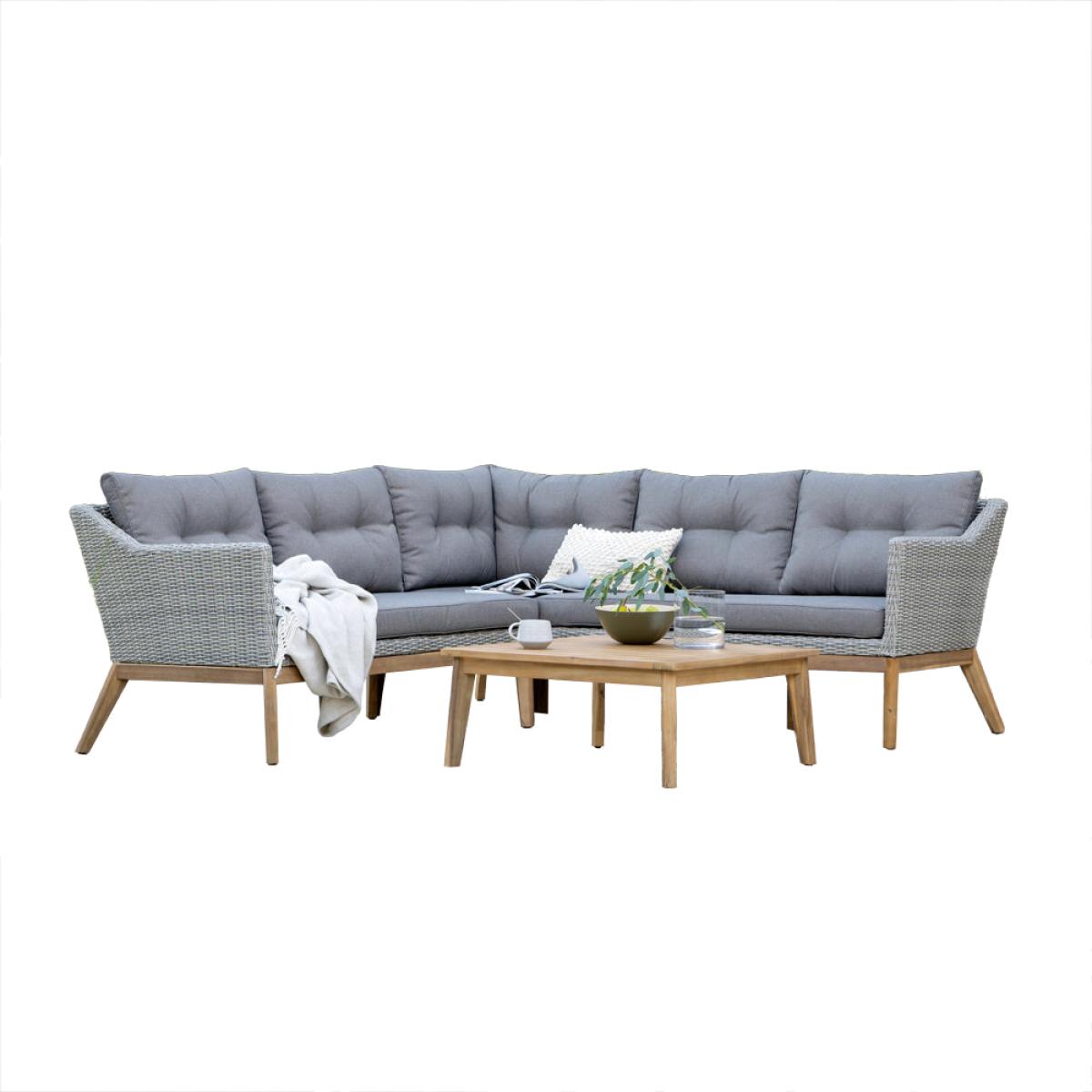 Olivia's Kourtney Corner Set in Light Kubu Grey – image 1