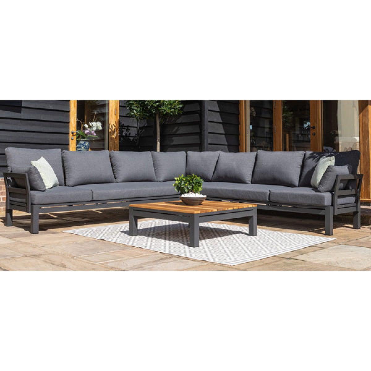 Maze Oslo Outdoor Corner Furniture Set in Charcoal – image 2