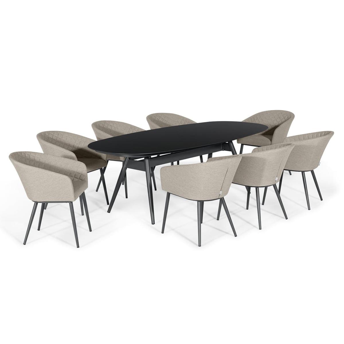Maze Outdoor Ambition Oval Dining Set in Oatmeal / 8 Seater – image 2