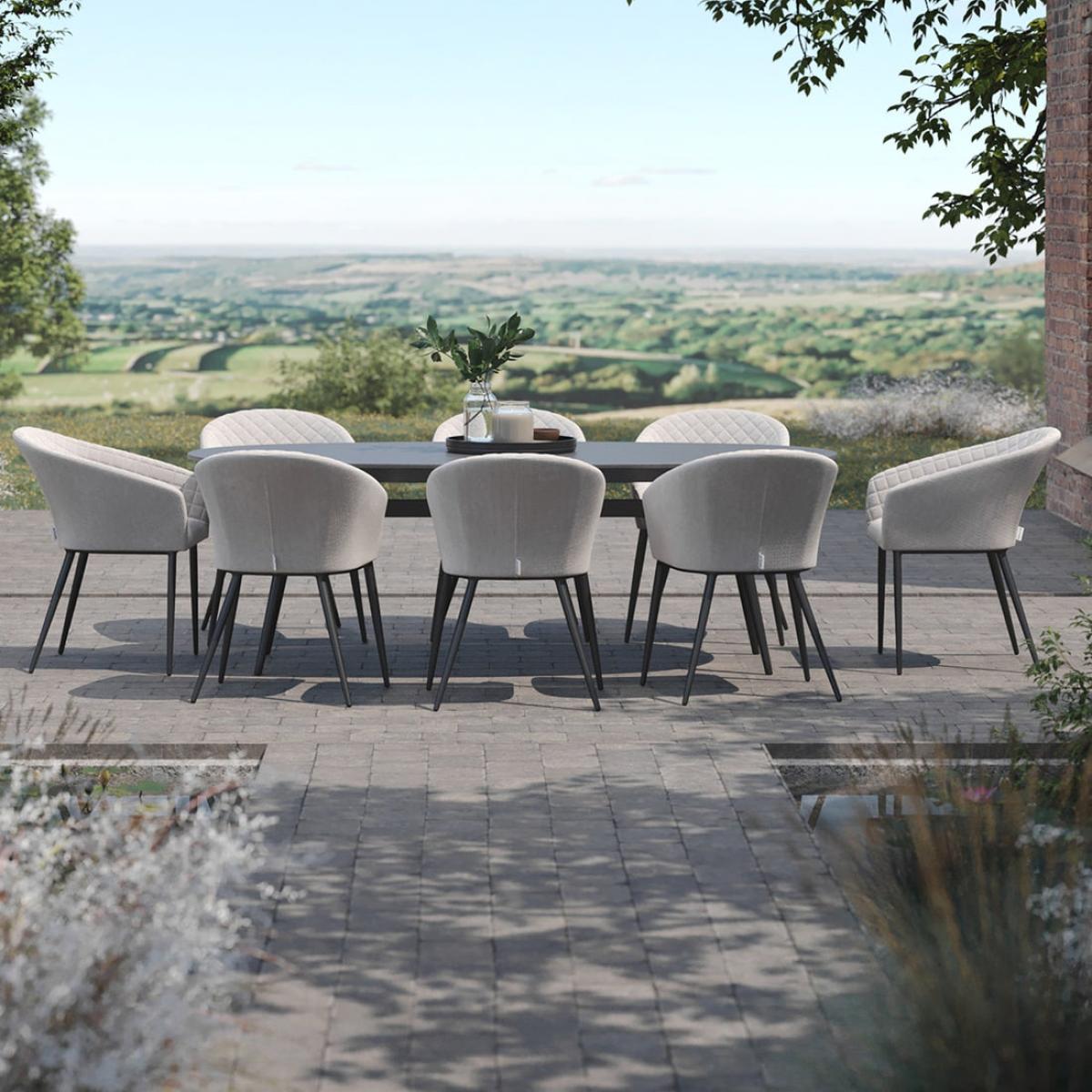 Maze Outdoor Ambition Oval Dining Set in Oatmeal / 8 Seater – image 13