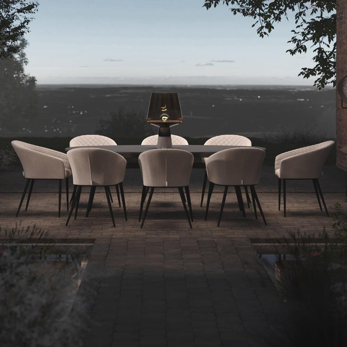 Maze Outdoor Ambition Oval Dining Set in Oatmeal / 8 Seater – image 15