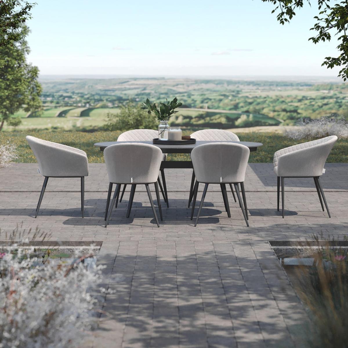 Maze Outdoor Ambition Oval Dining Set in Oatmeal / 8 Seater – image 3