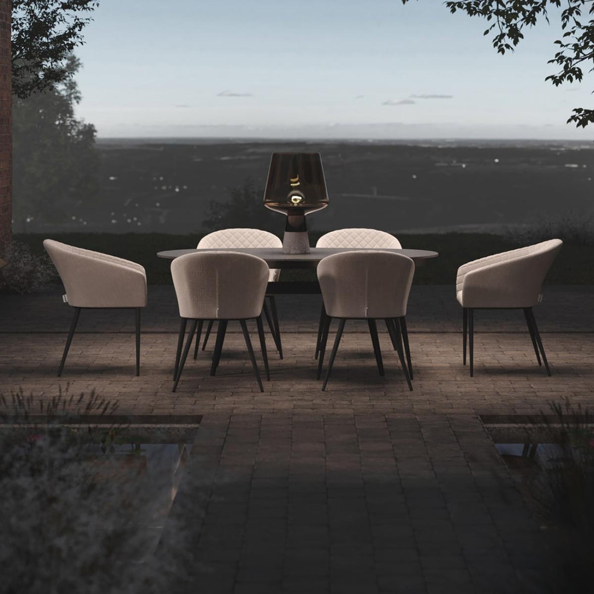 Maze Outdoor Ambition Oval Dining Set in Oatmeal / 8 Seater – image 4