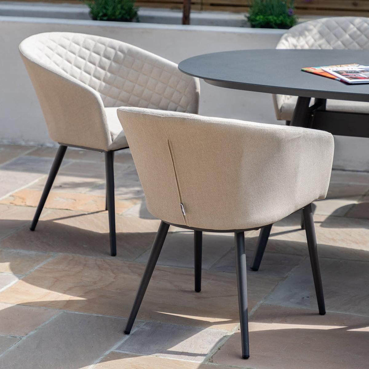 Maze Outdoor Ambition Oval Dining Set in Oatmeal / 8 Seater – image 10