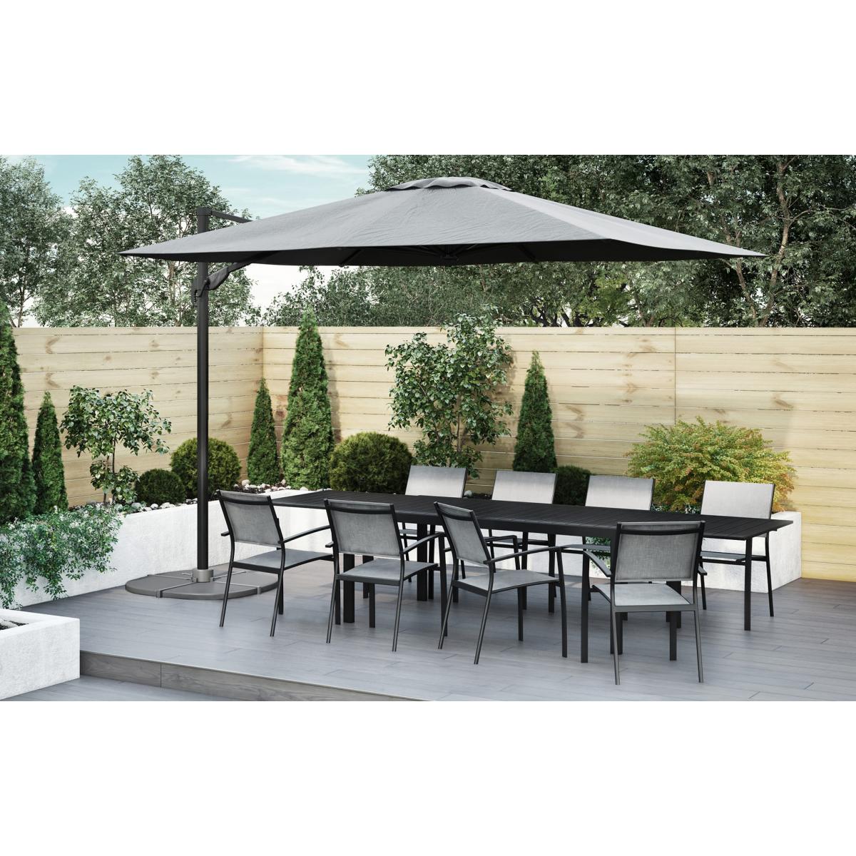 Havana - 8 Seater Extendable Dining Set and 3x4m Parasol – image 1
