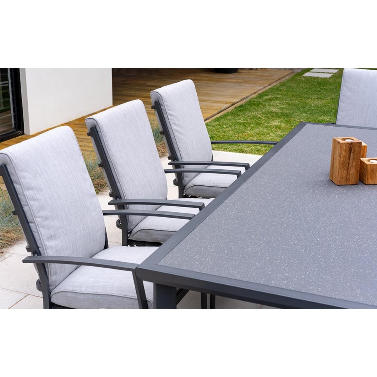 Rialto – Garden Dining Set – 8 Seats – Grey – image 3