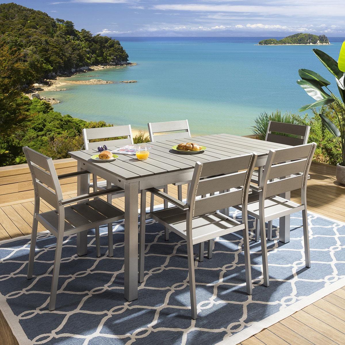 Luxury Aluminium Garden Dining Set Extending Table 6 Chairs Cover Xanado – image 3