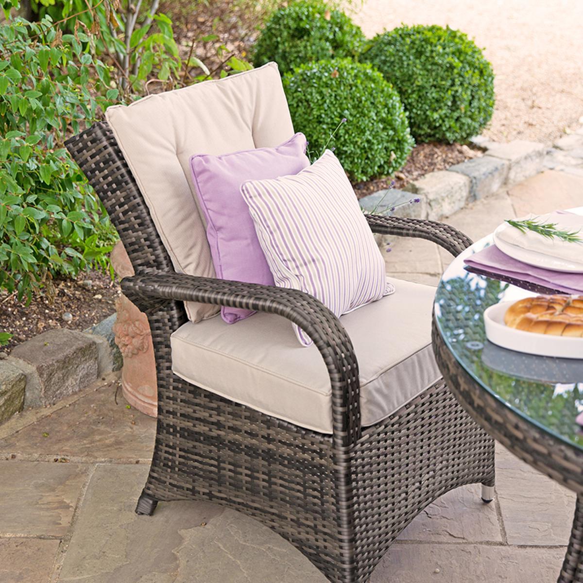 Olivia 6 Seat Round Dining Set - Brown – image 1