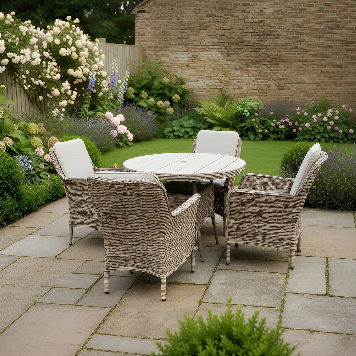 Ashford 4 Seater Garden Dining Set - Beige – image 5