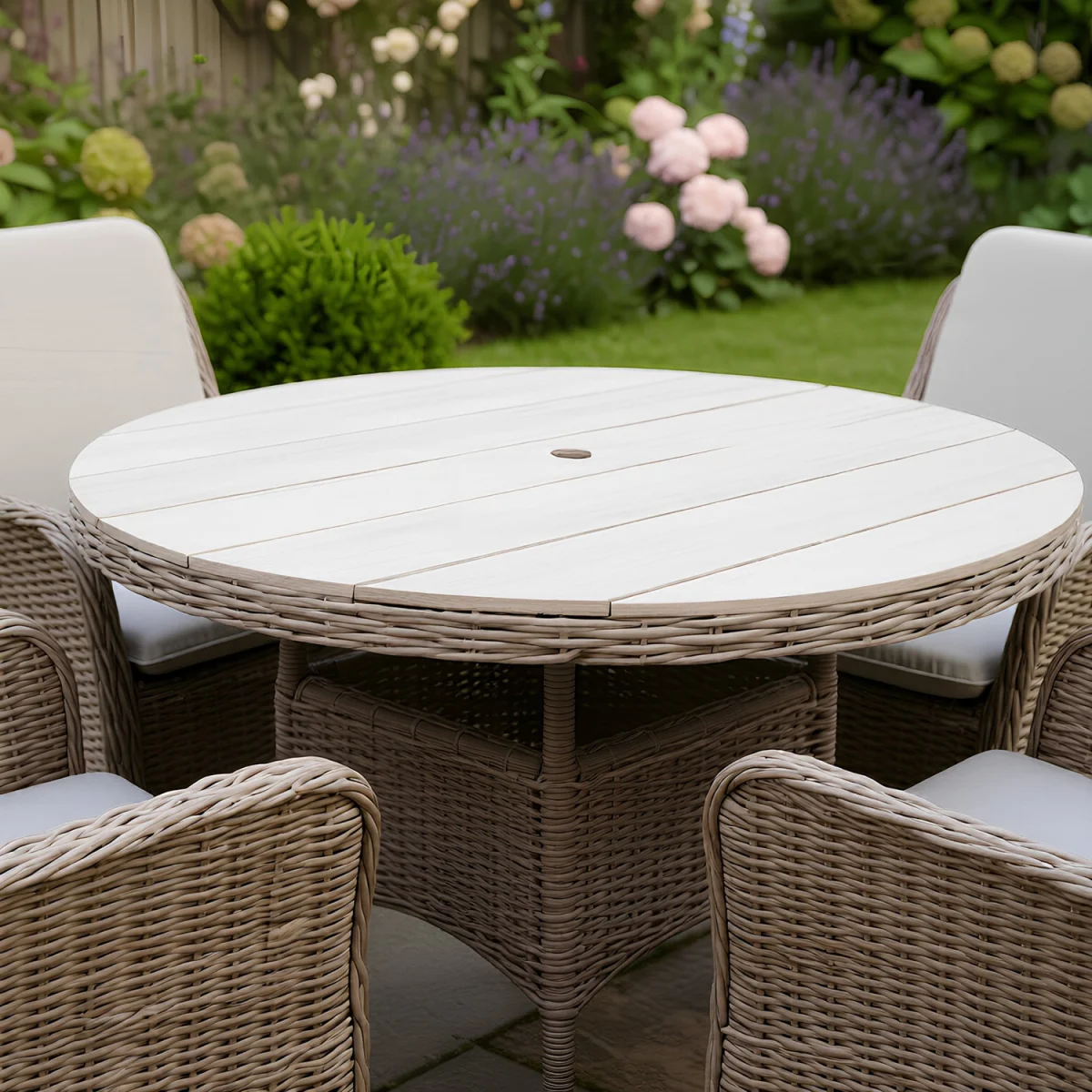 Ashford 4 Seater Garden Dining Set - Beige – image 6