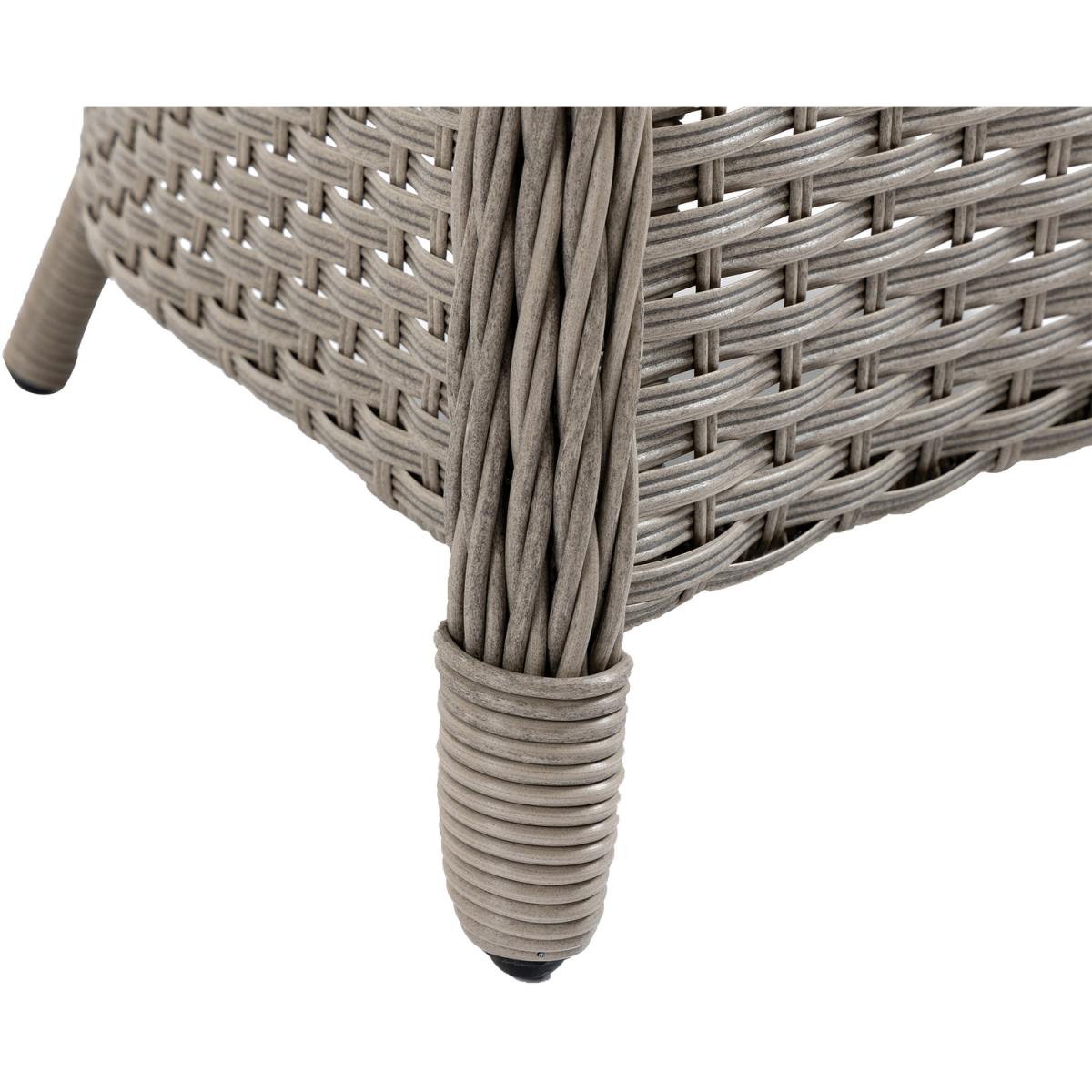 4 Seat Outdoor Patio PE Rattan Dining Set - Grey – image 5
