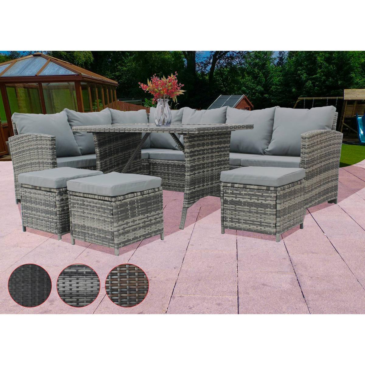 BIRCHTREE Rattan Garden Furniture Patio Set - Black – image 6