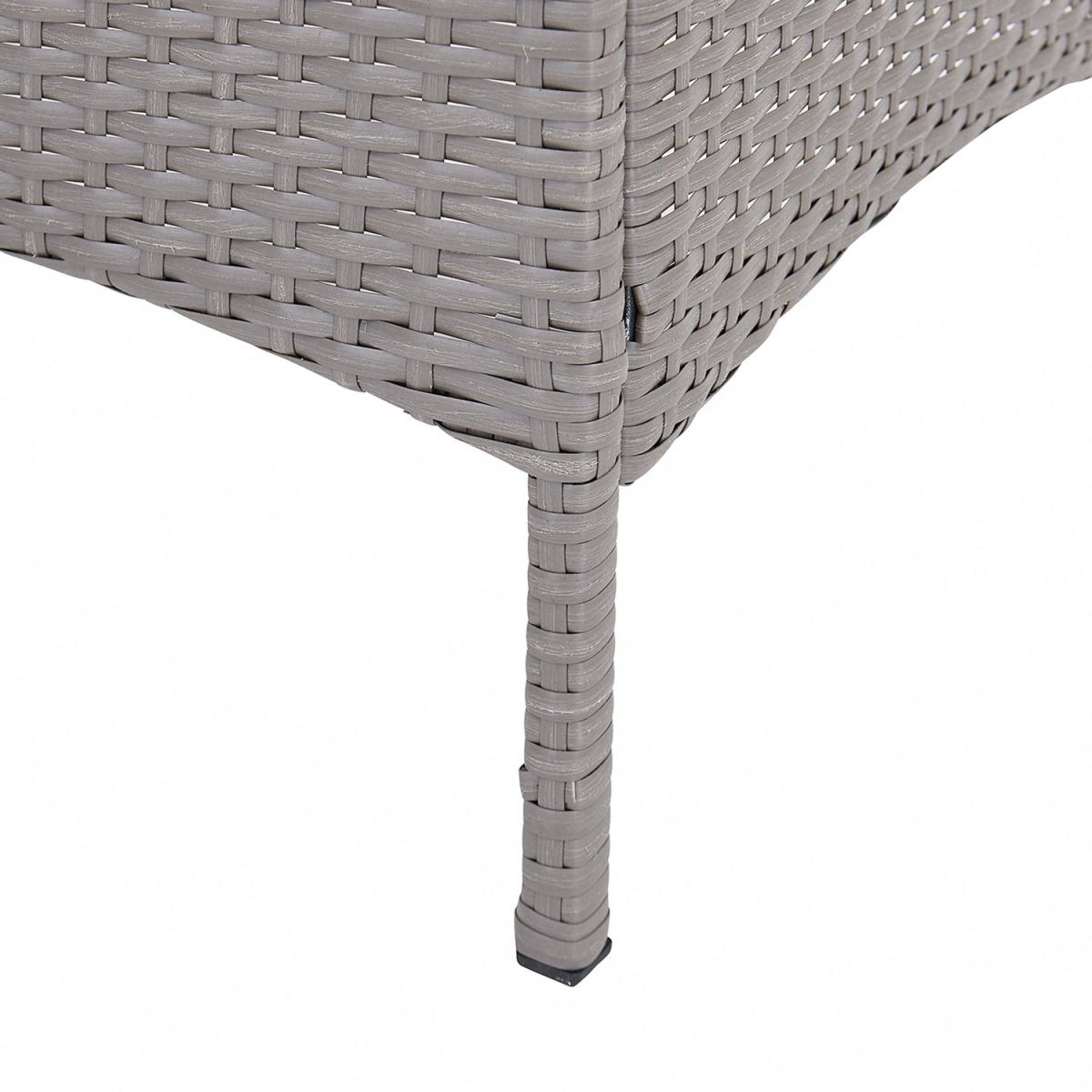Delta 4PC Rattan Dining Set with Cover - Grey – image 13