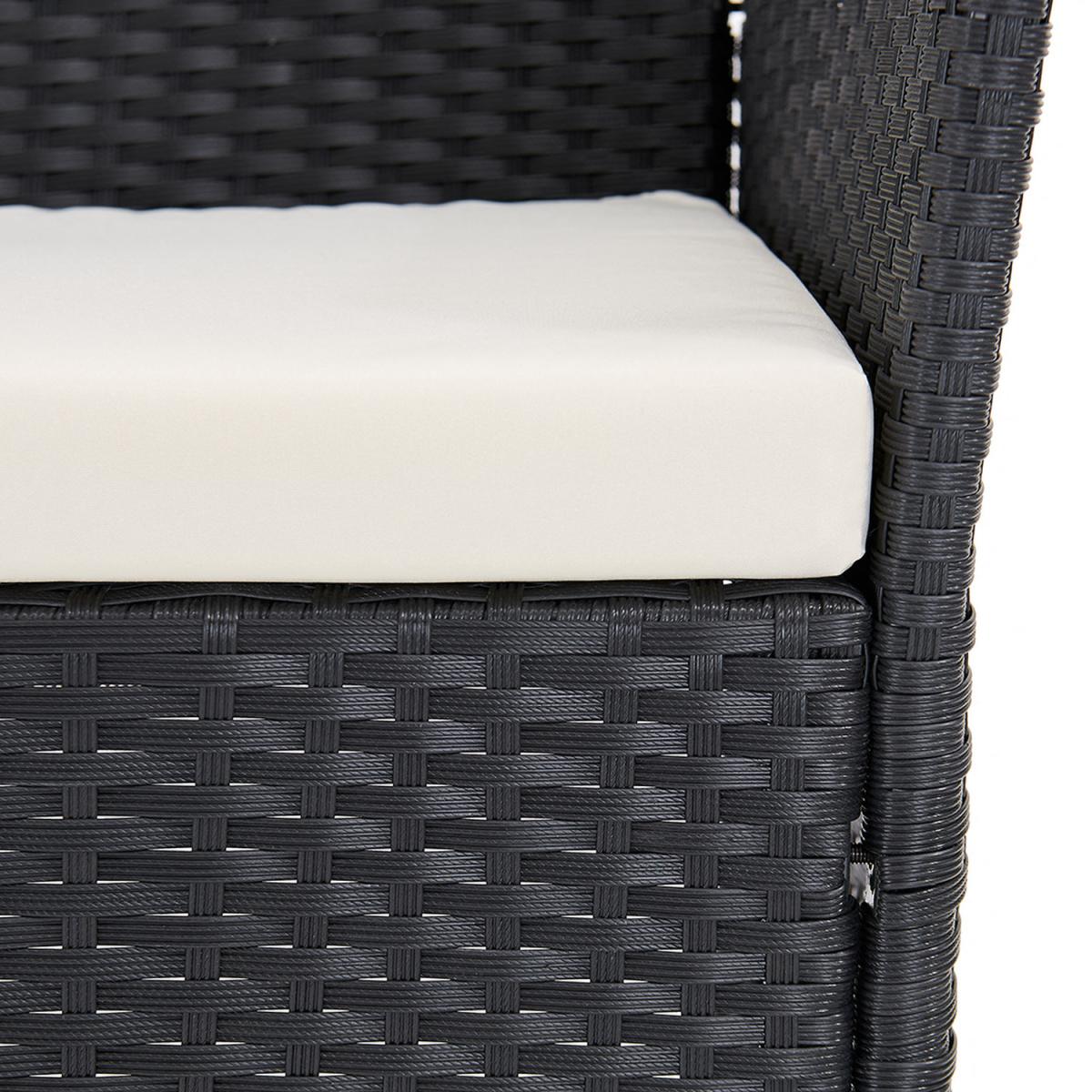 Delta 4PC Rattan Dining Set with Cover - Grey – image 5